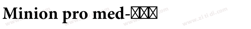 Minion pro med字体转换